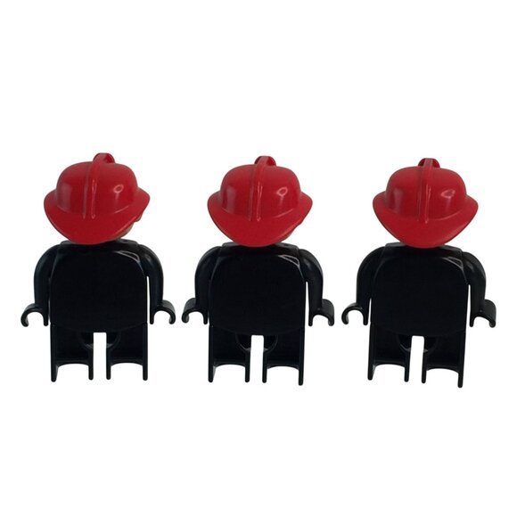 Vintage Lego Duplo Figure Lot of 10 People Firefighter Construction Western - Picture 3 of 9